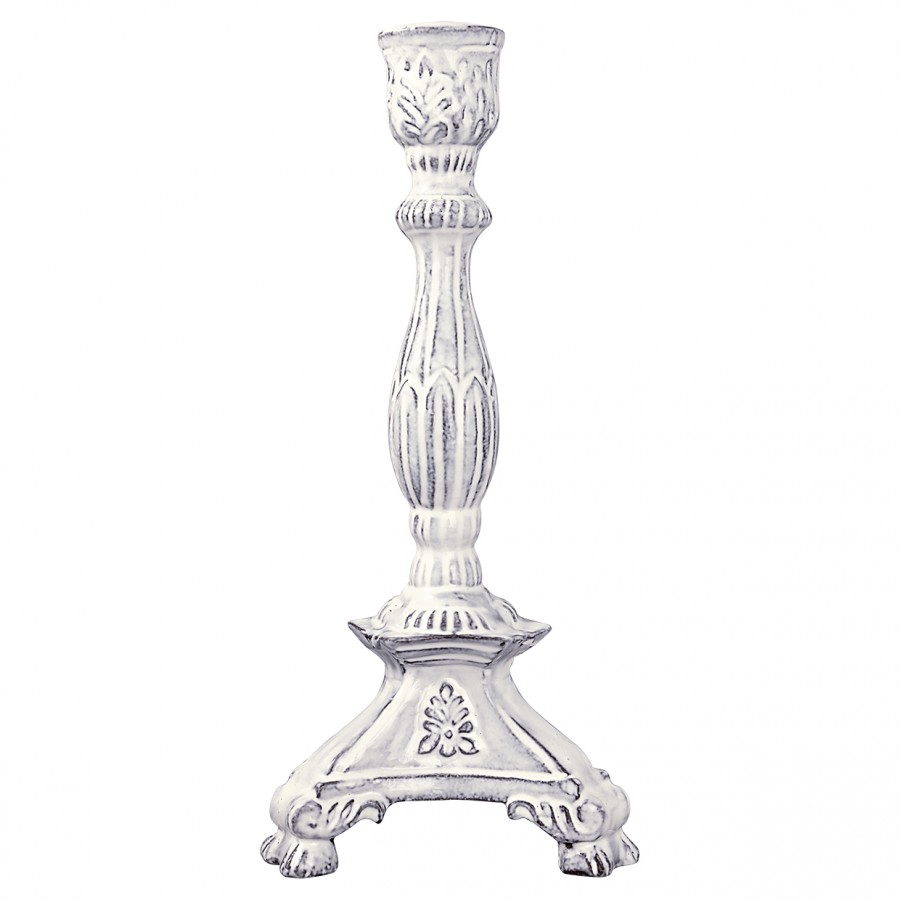 Подсвечник white enamel large