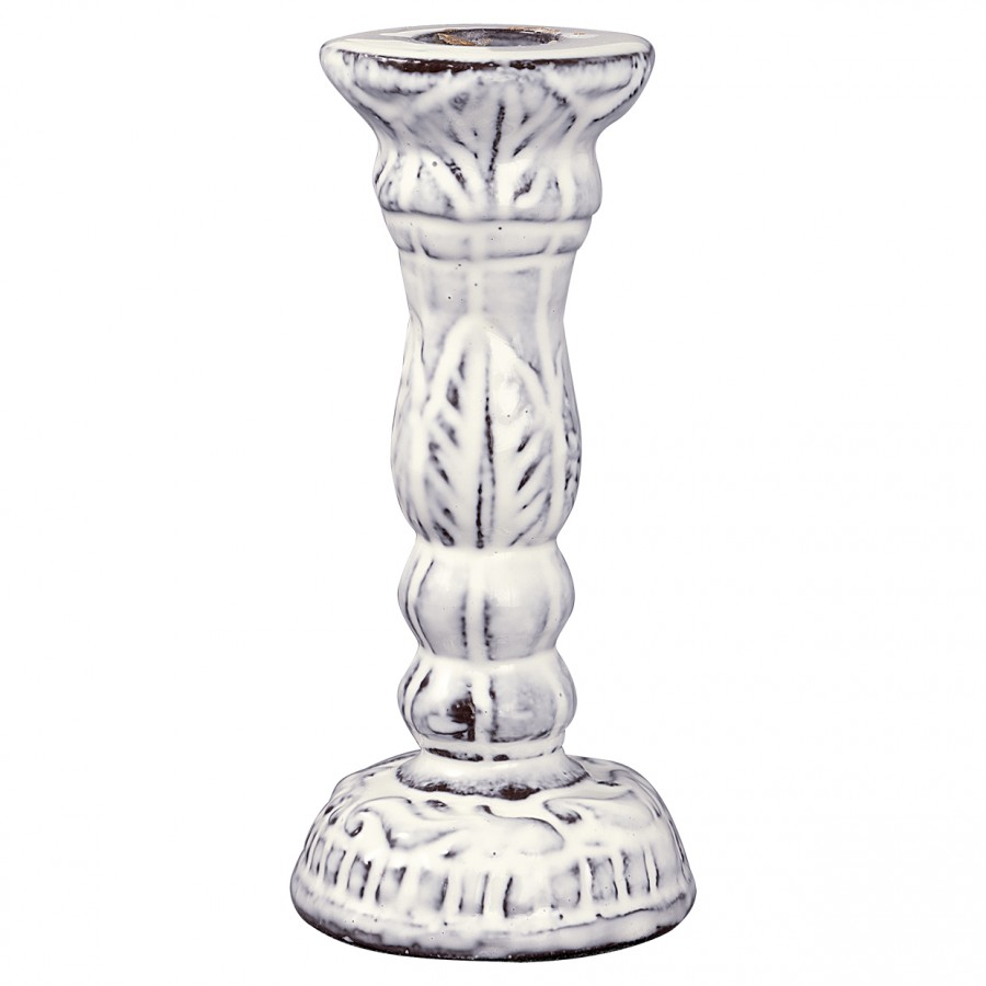 Подсвечник white enamel small