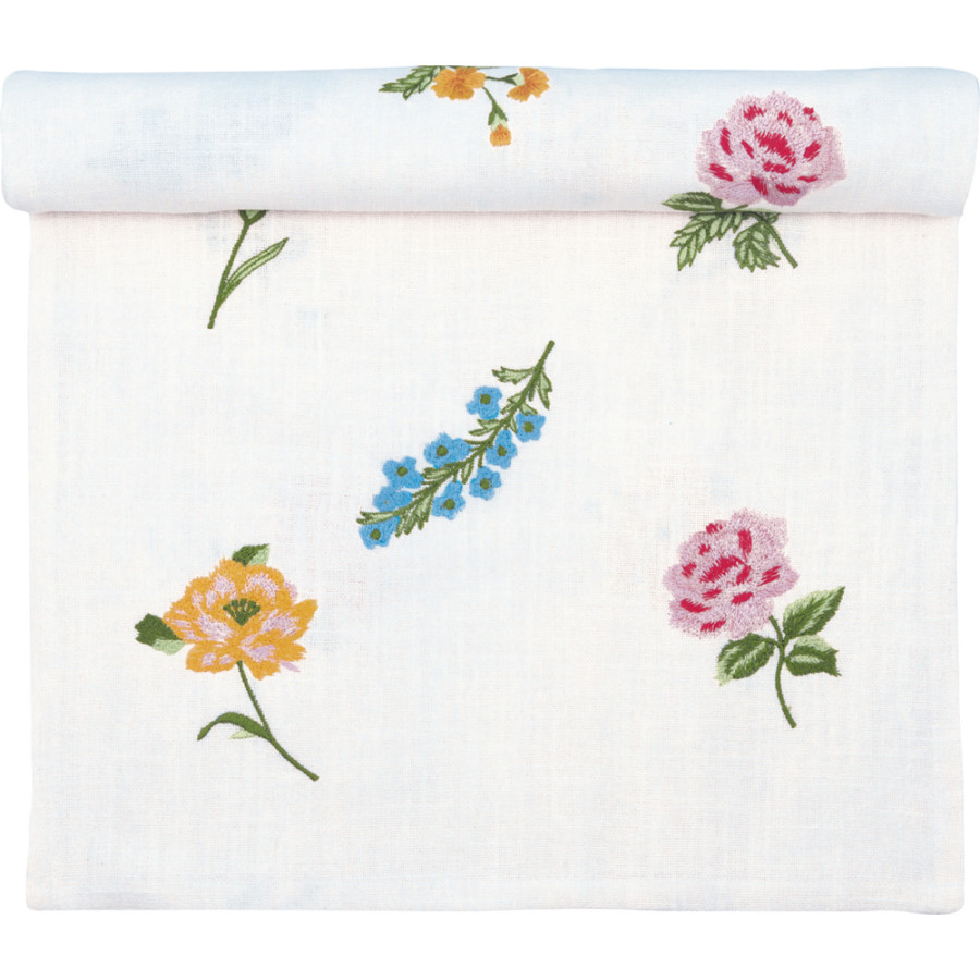 Столовая дорожка Estrid white w emb 40*140 см