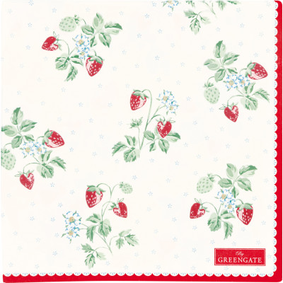 Салфетки бумажные Berry white 33х33 см, 20 шт