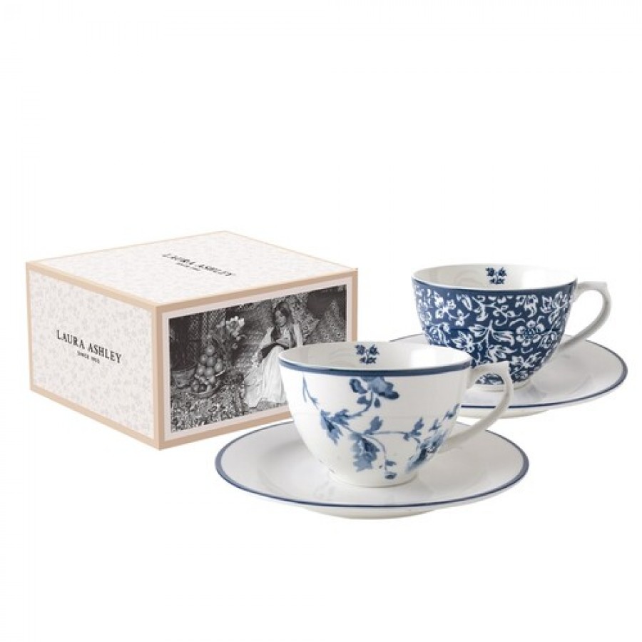 Набор чайных пар LAURA ASHLEY Blue print Assorti 260 мл 2 шт