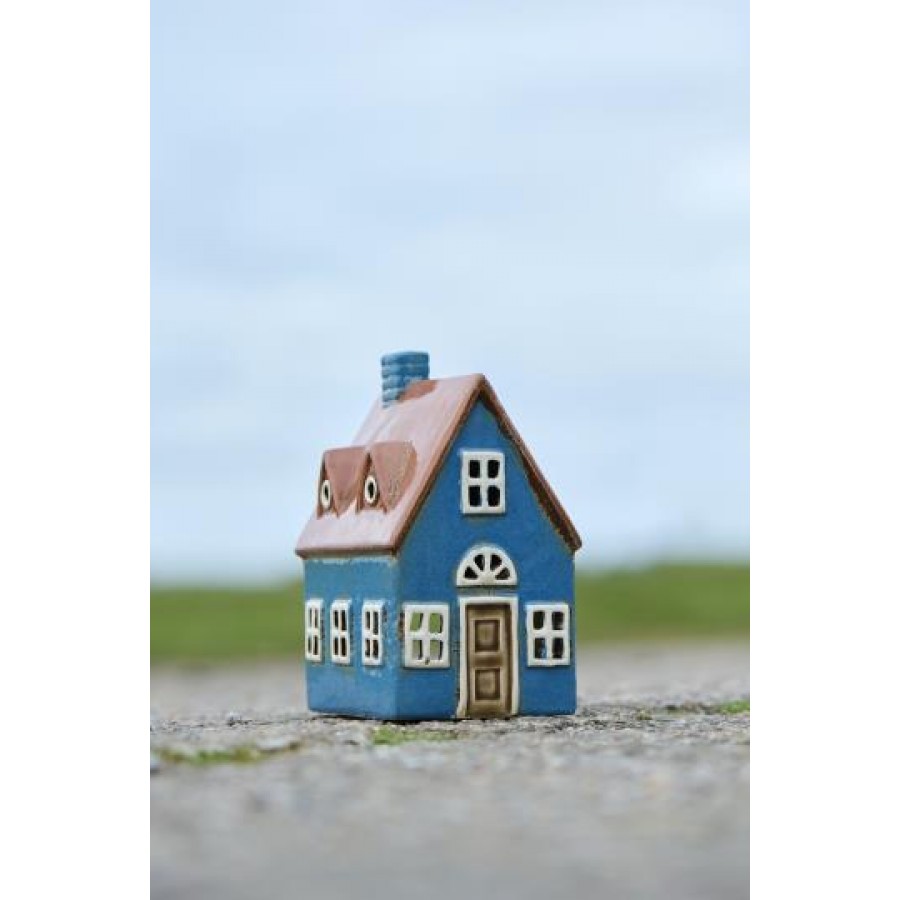 Подсвечник House tealight Nyhavn brown door blue