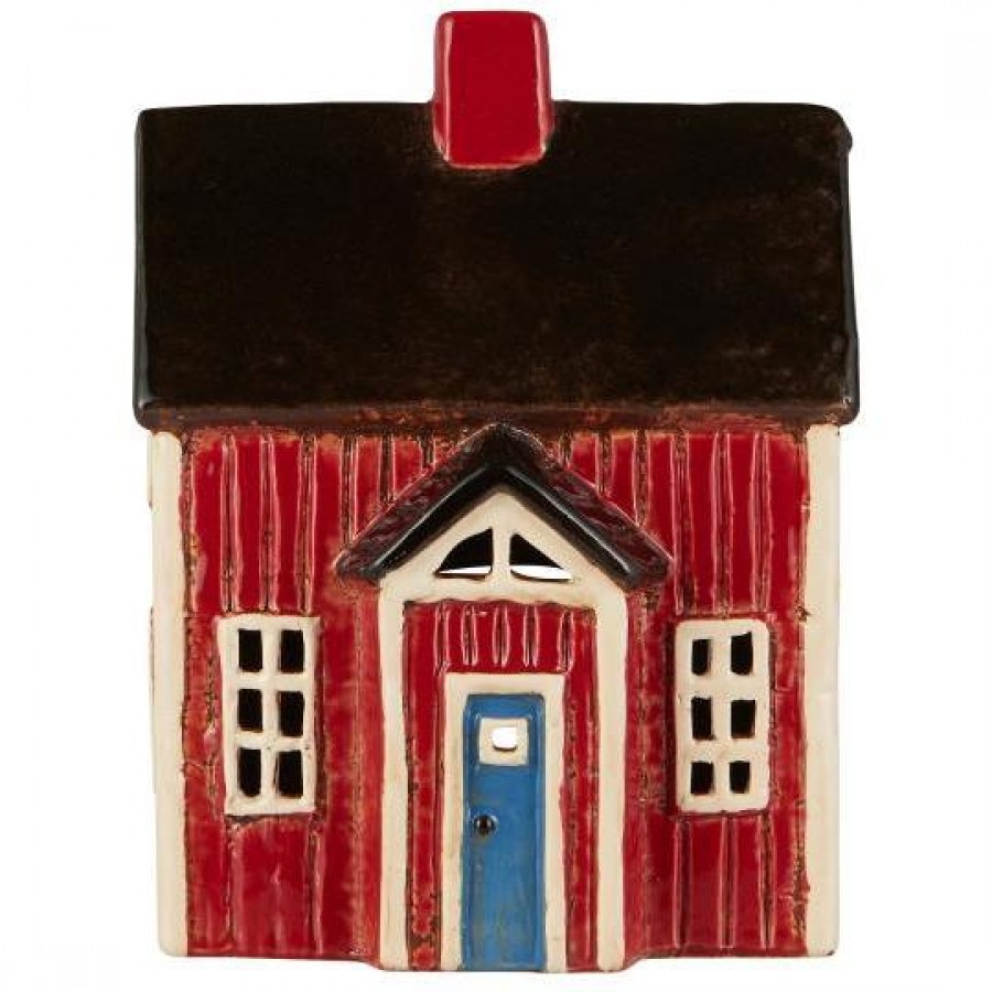 Подсвечник House tealight Visby blue door red