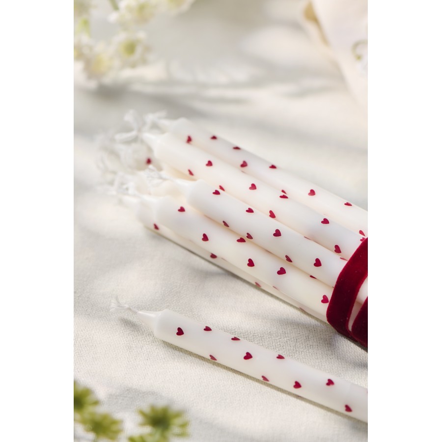 Свеча red hearts stearin Nordic