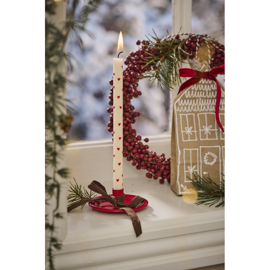 Свеча red hearts stearin Nordic