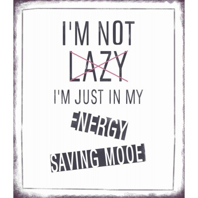 Металлическая табличка Lazy 30х26 см