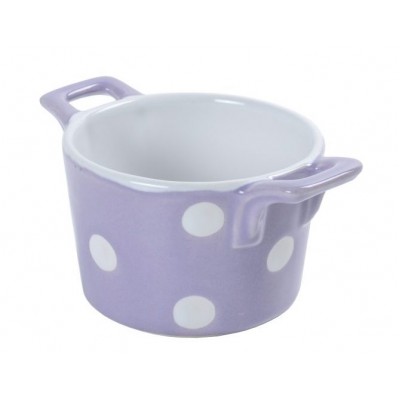 Горшочек с ручками Lilac with dots 8,5 см