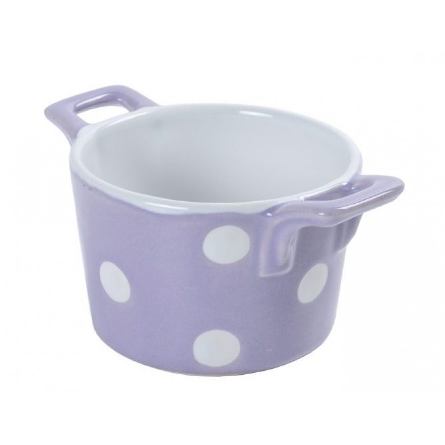 Горшочек с ручками Lilac with dots 8,5 см