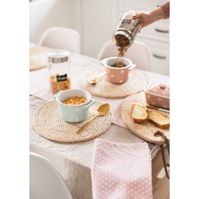 Горшочек с ручками Beige with dots 13 см