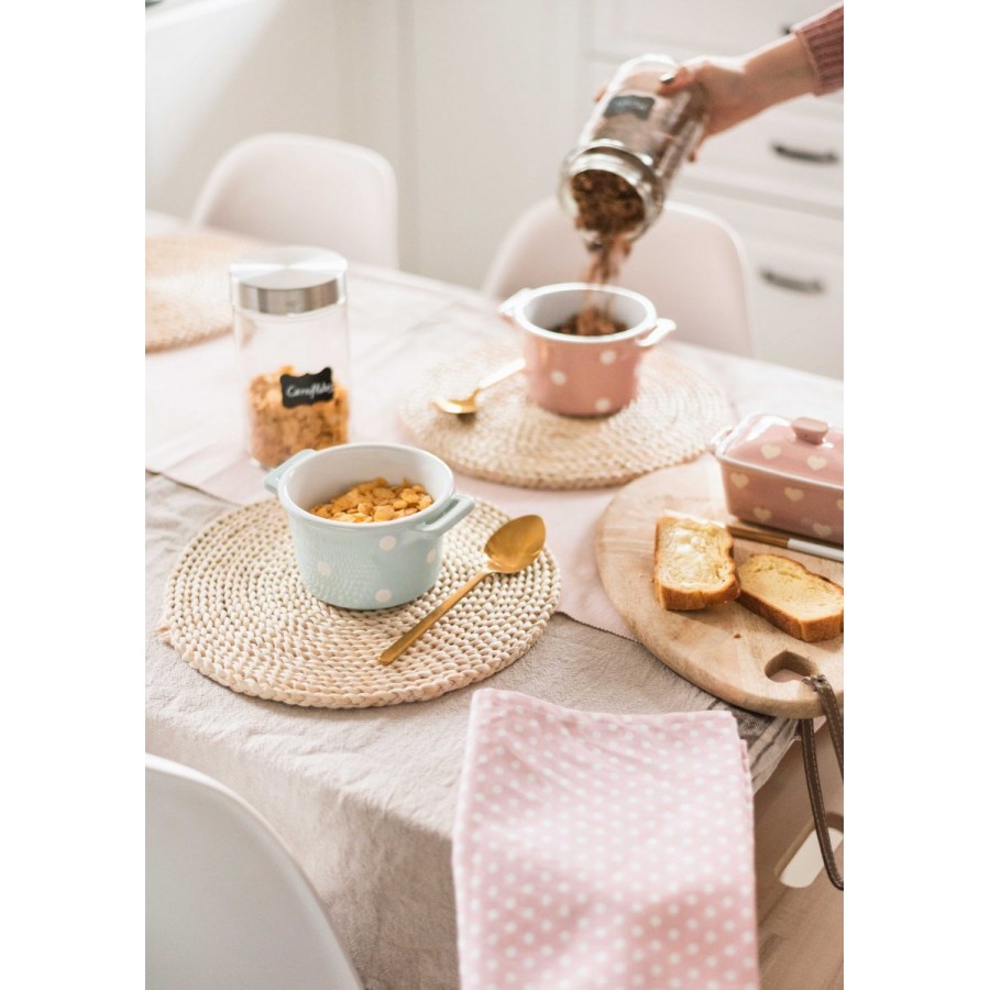 Горшочек с ручками Beige with dots 13 см