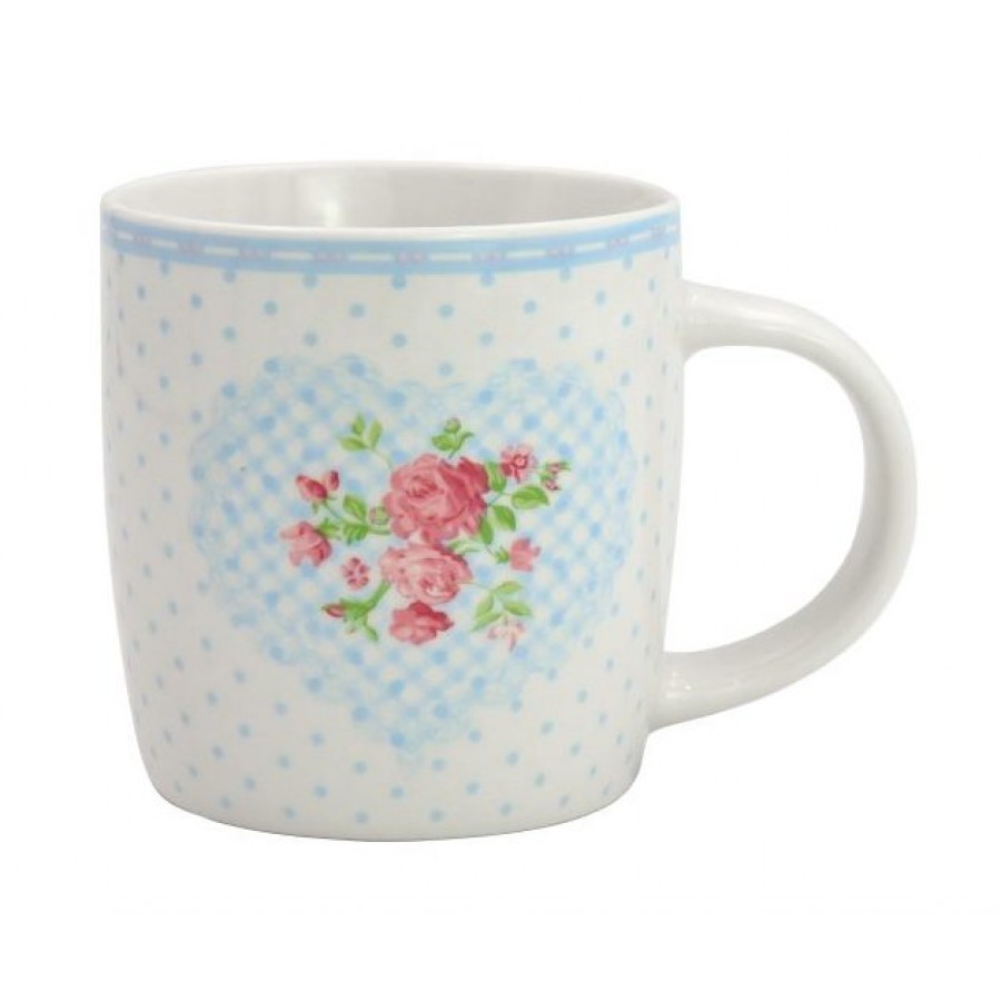 Кружка Heart with dots pastel blue 350 мл