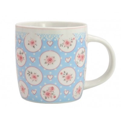 Кружка Heart and roses blue 350 мл