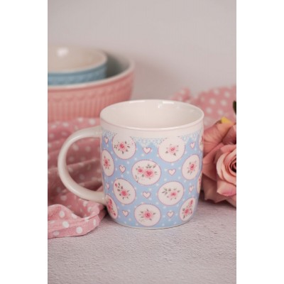 Кружка Heart and roses blue 350 мл