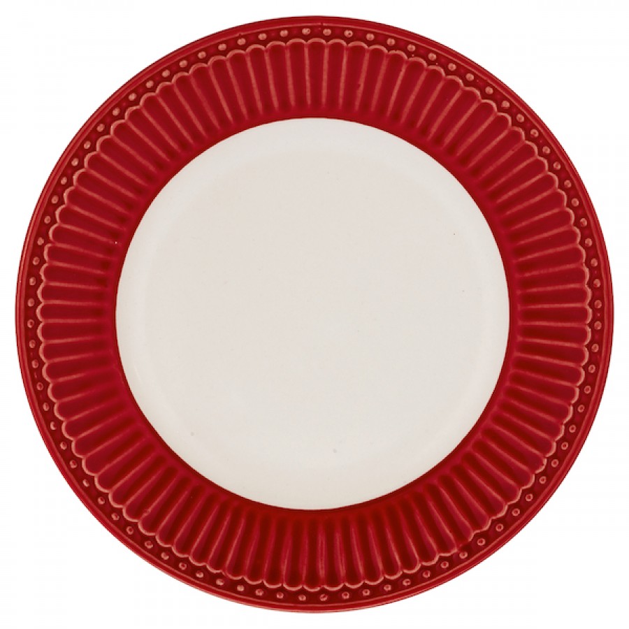 Десертная тарелка Alice red