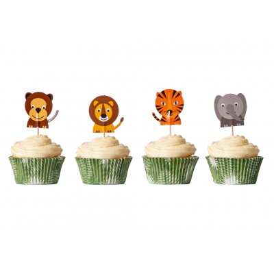 Набор форм для кексов Jungle 7х3 см и 24 топпера