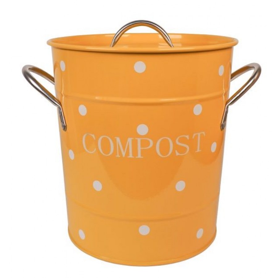 Контейнер для компоста mustard with white dots 21x19 см