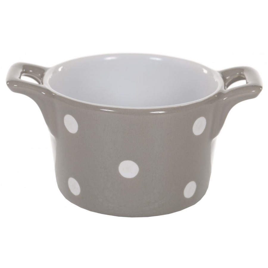 Горшочек с ручками Beige with dots 8,5 см