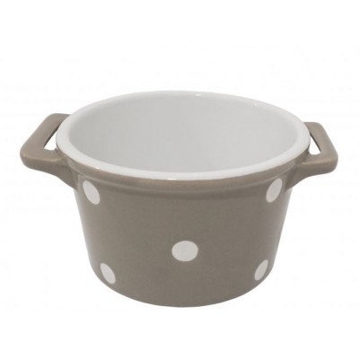 Горшочек с ручками Beige with dots 13 см