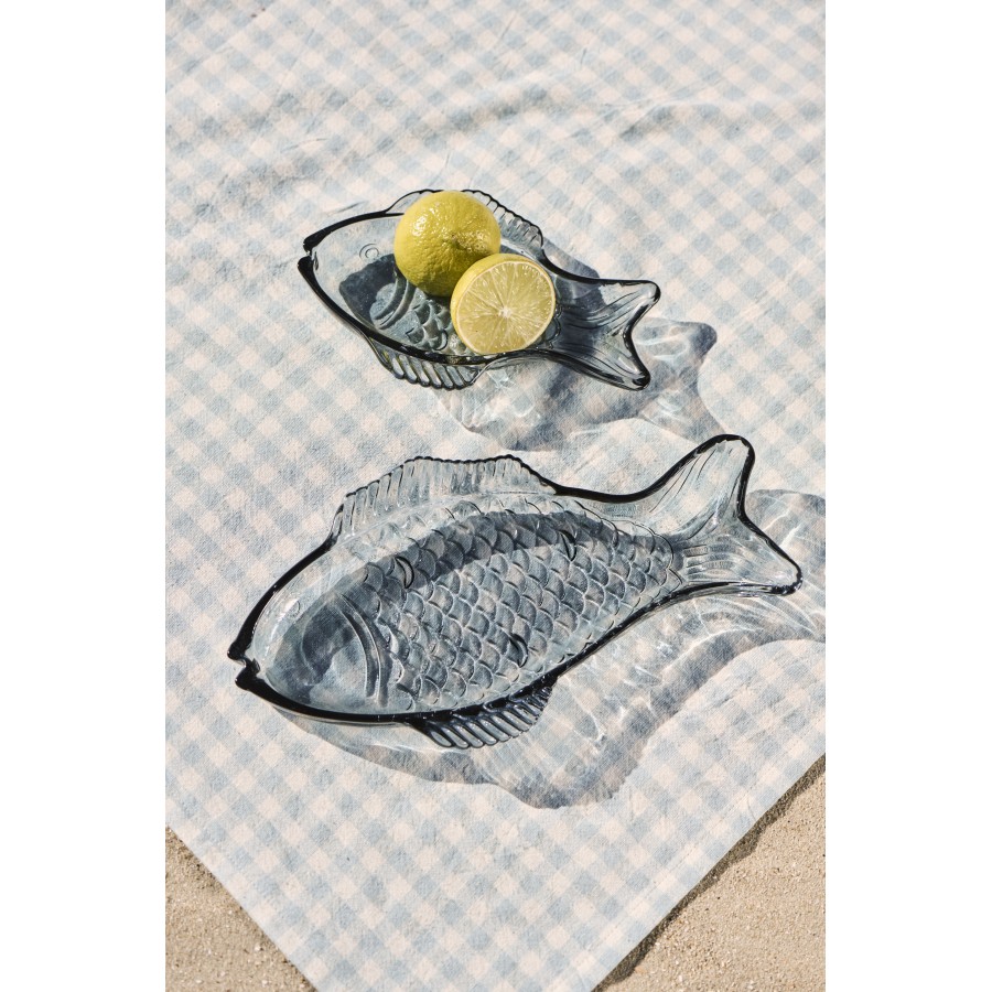 Тарелка fish-shaped small dark blue (18 см)