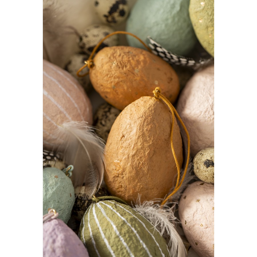 Подвесное украшение Egg with white stripes, в асс