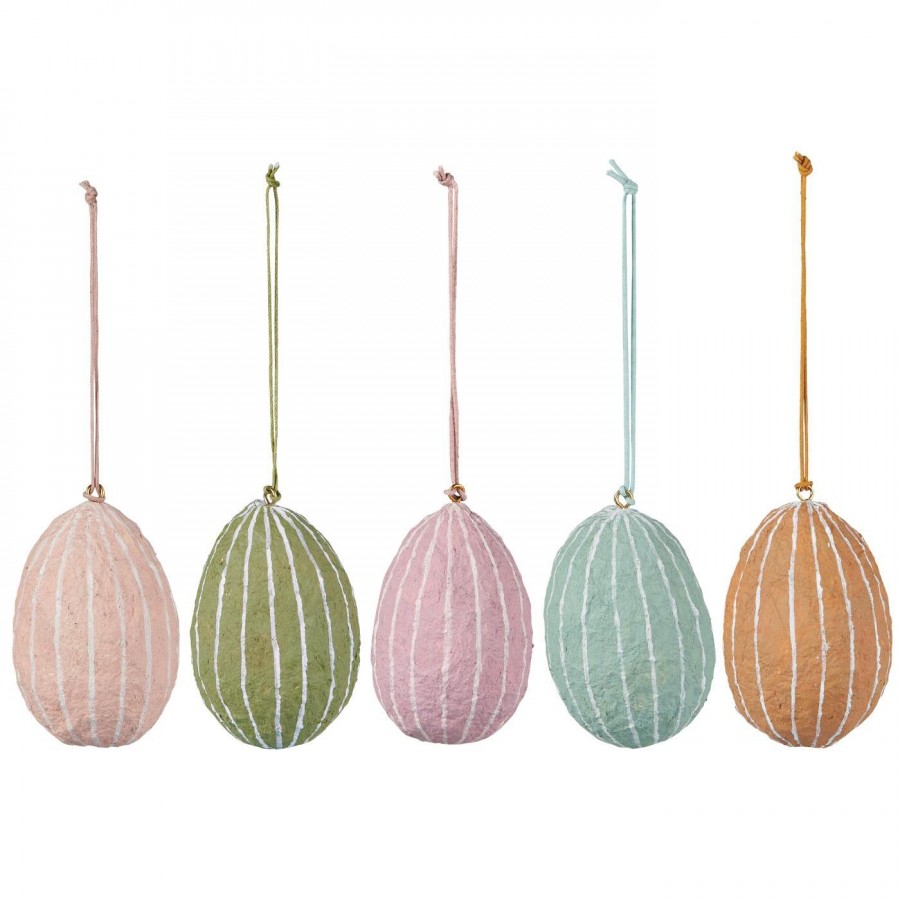 Подвесное украшение Egg with white stripes, в асс