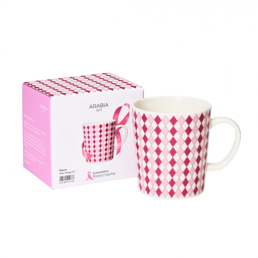 Кружка Arabia rakastetut kuviot Roosa Nauha 300 мл