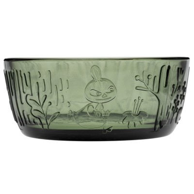 Пиала стеклянная Moomin Мистический лес pine green 12 см