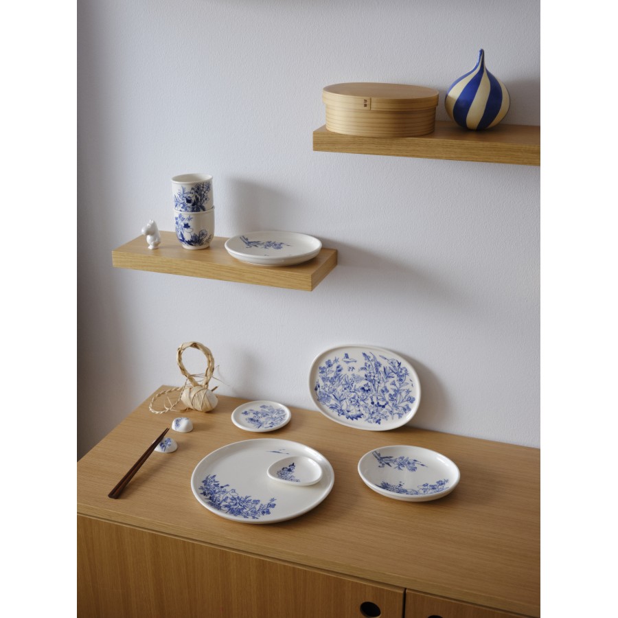 Блюдце Moomin Весна white/blue 12 см