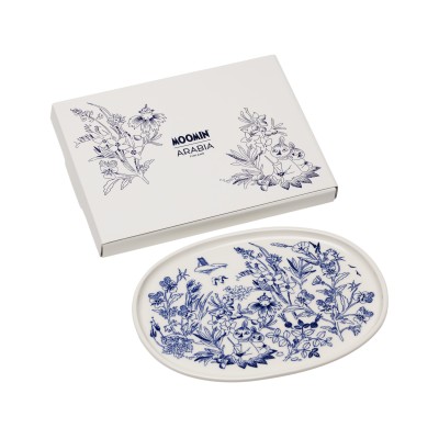 Тарелка для сервировки Moomin Весна white/blue 17 см