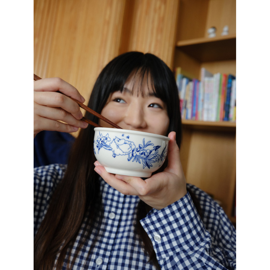 Пиала Moomin Весна white/blue 12 см