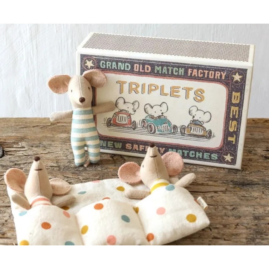 Мышата-тройняшки в спичечном коробке