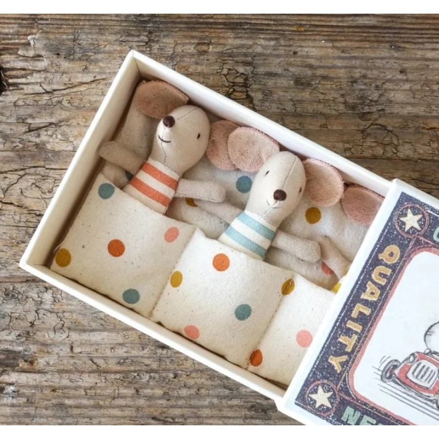 Мышата-тройняшки в спичечном коробке