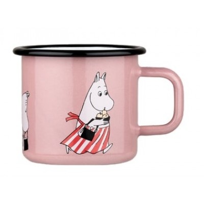 Moomin Кружка эмалированная Retro Муми-мама, 370 мл, pink