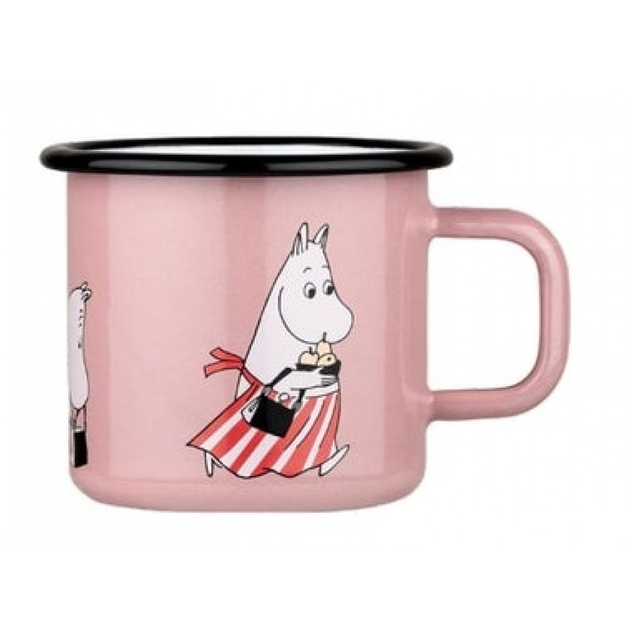 Moomin Кружка эмалированная Retro Муми-мама, 370 мл, pink