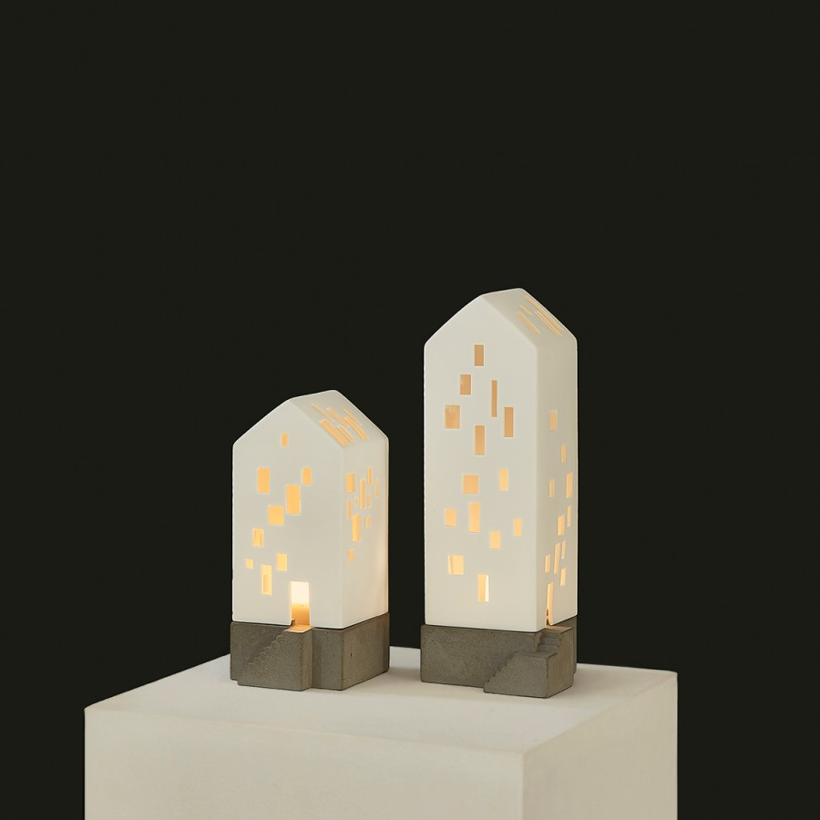 Подсвечник Lighthouse Porcerlain with concrete