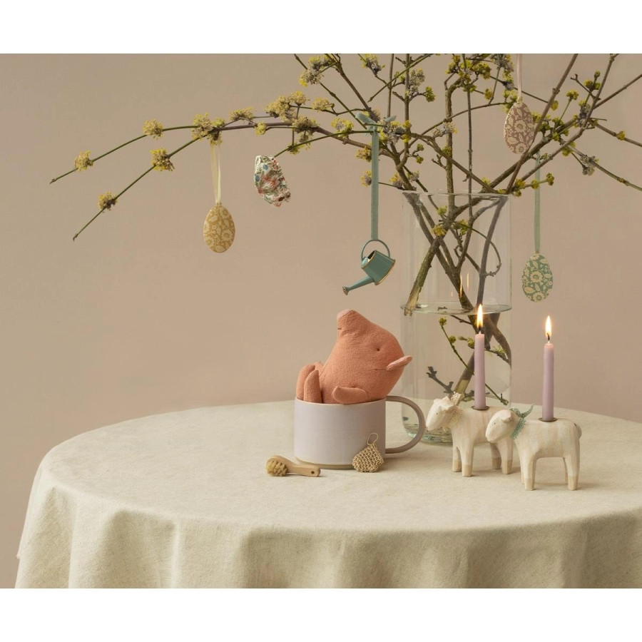 Подсвечник Ягненок c зеленой лентой