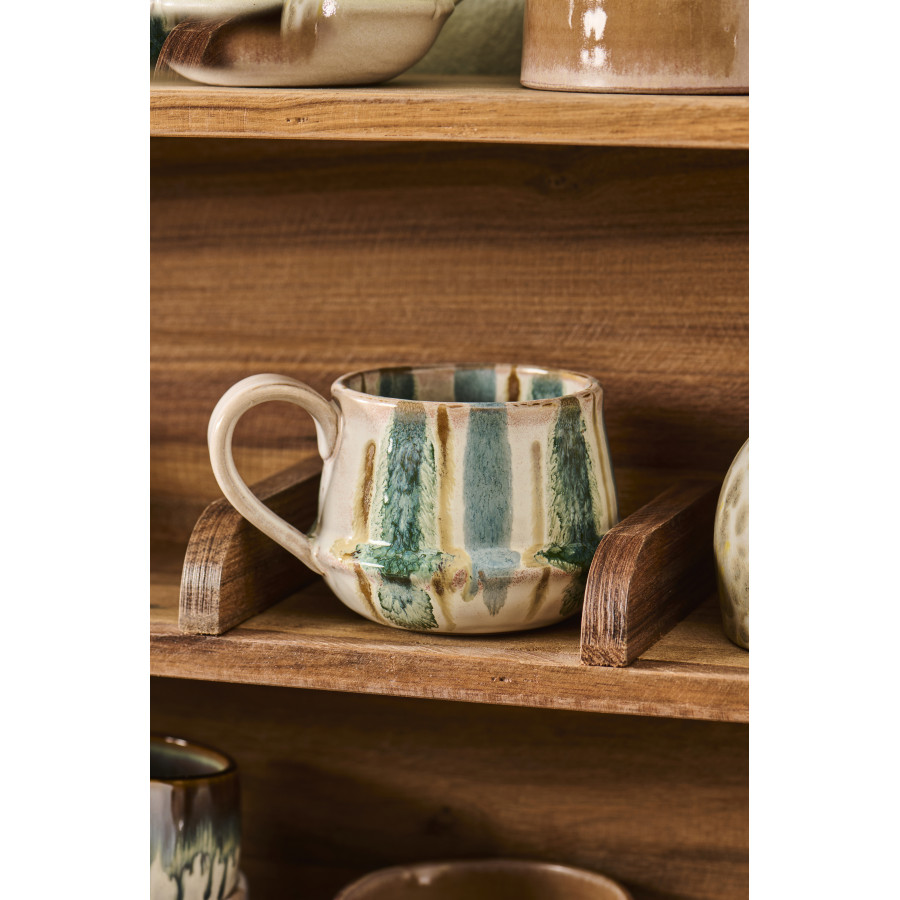 Кружка Kalmar wide dusty blue stripes