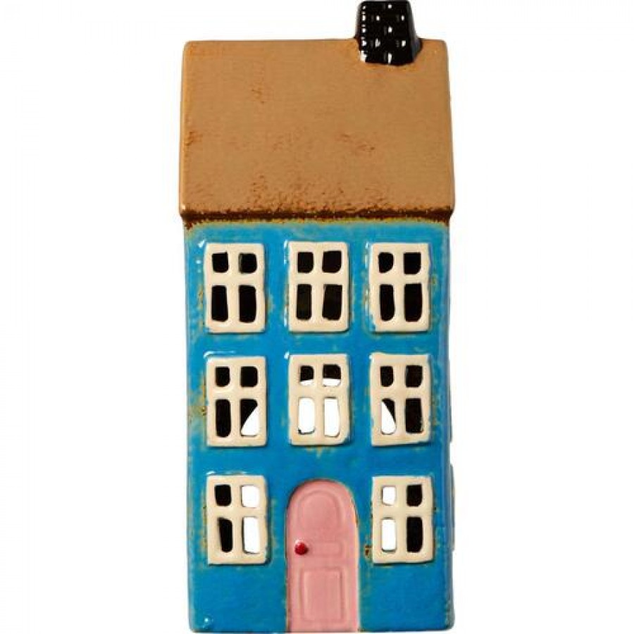 Подсвечник House tealight Nyhavn blue light pink door