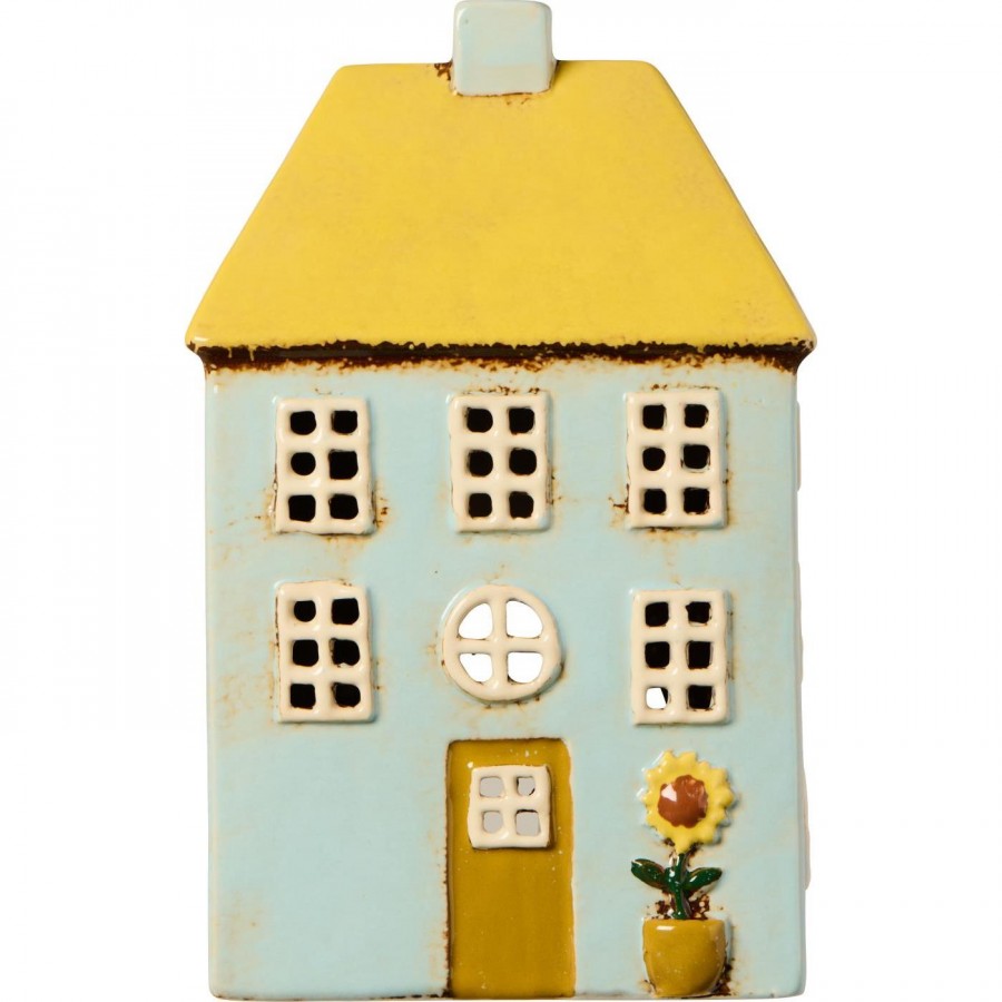 Подсвечник House tealight Nyhavn yellow roof sunflower in front
