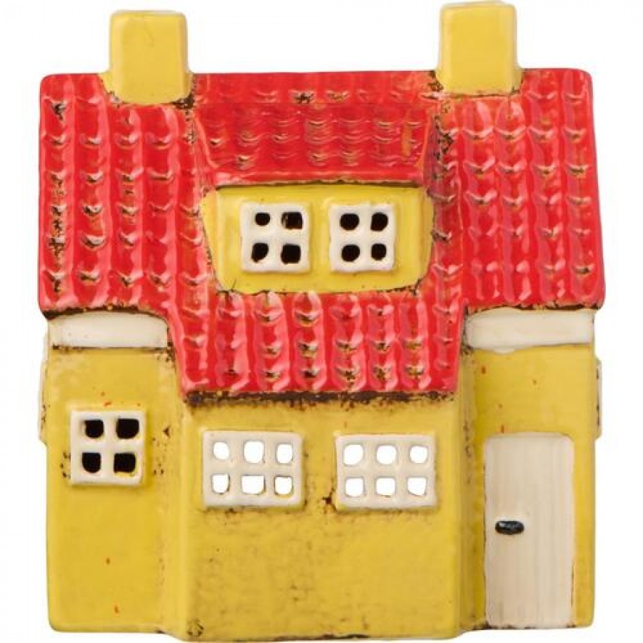 Подсвечник House tealight My Home Town yellow dormer window