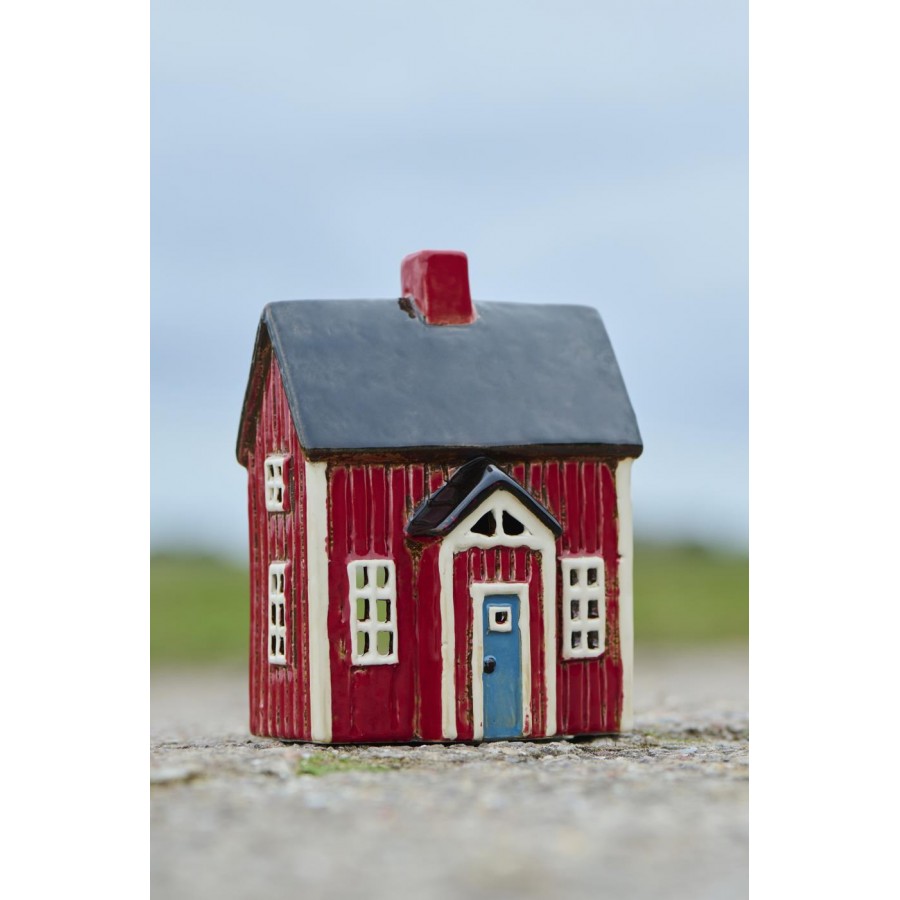 Подсвечник House tealight Stillenat red bow on door