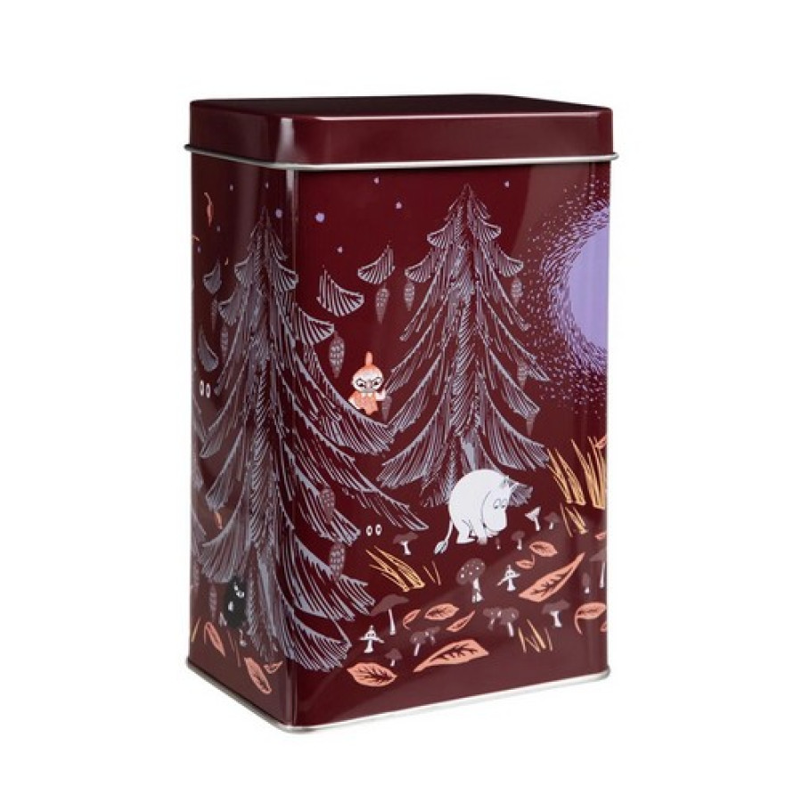 Банка для кофе Moomin Первобытный лес red, прямоугольная.
