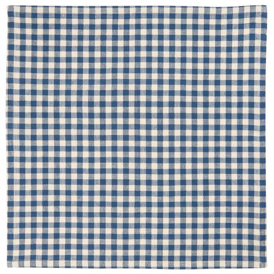 Салфетка Lucas dark blue small natural checks 40х40 см