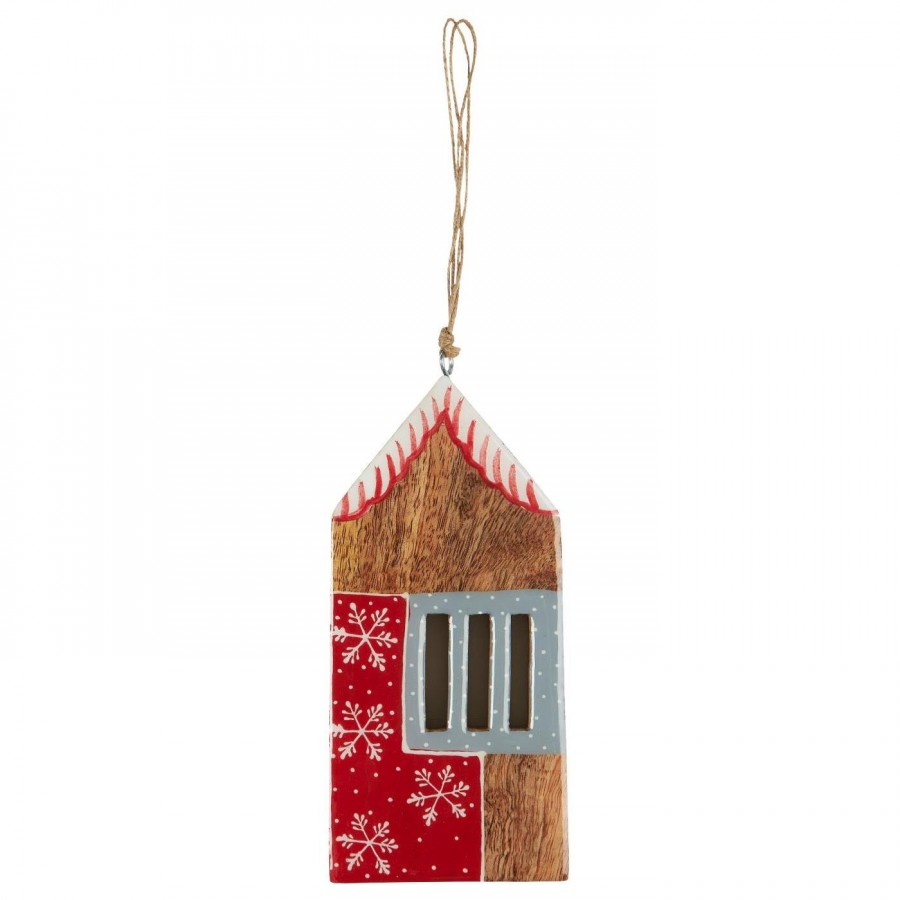 Подвесное украшение House red/white/grey