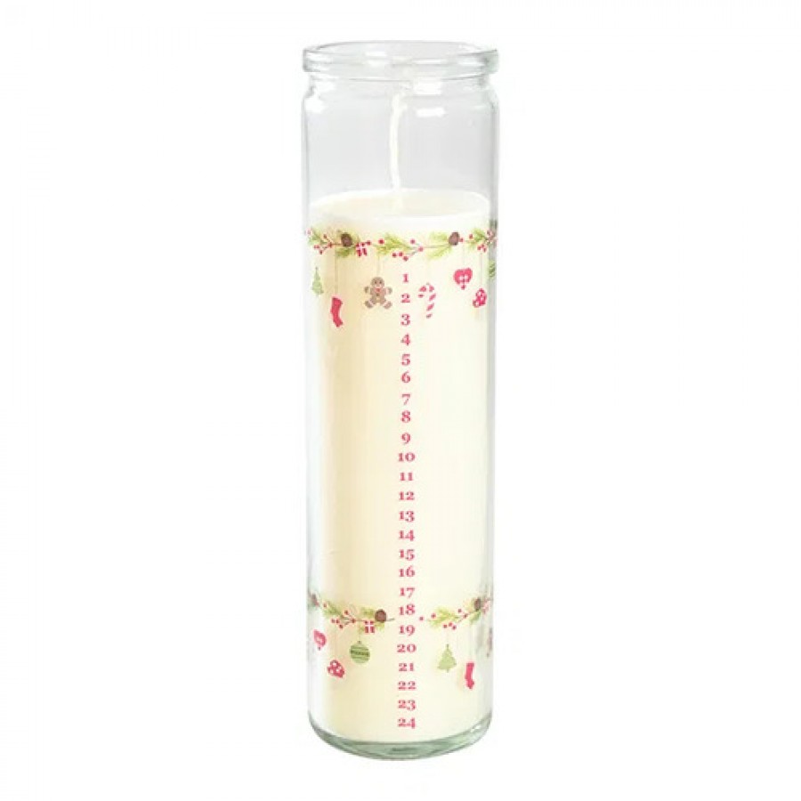 Свеча адвент-календарь в подсвечнике Joyful