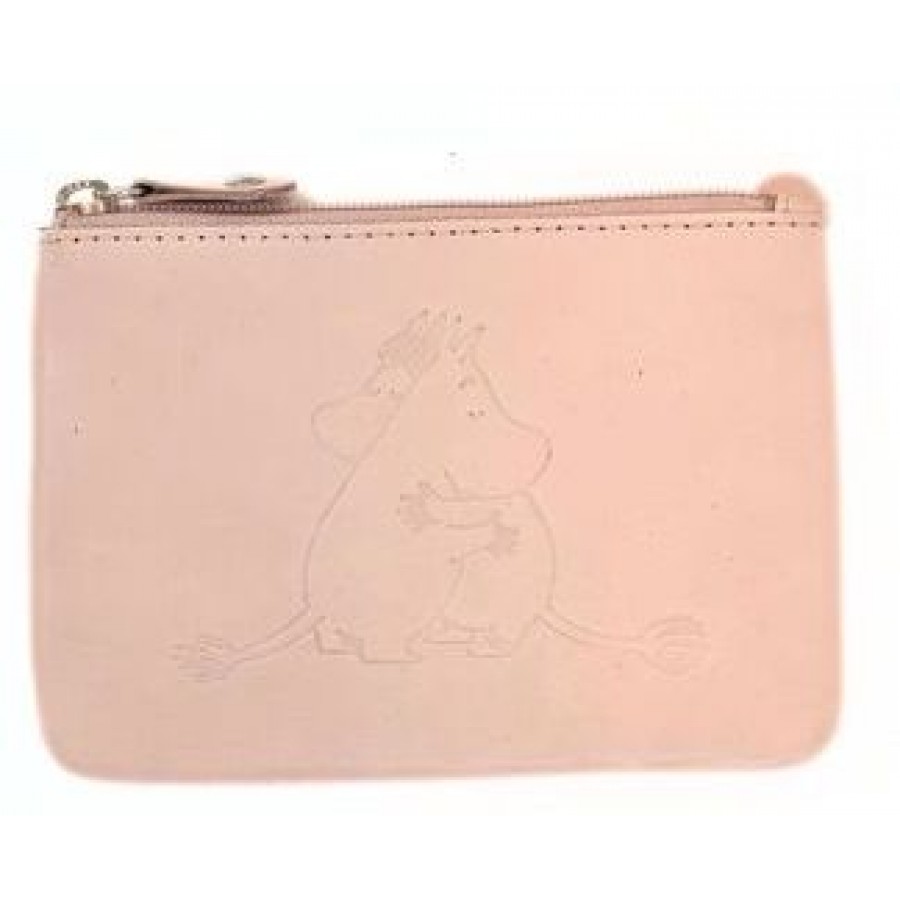 Кошелек для монет кожанный Moomin Объятия Pink 12х9 см