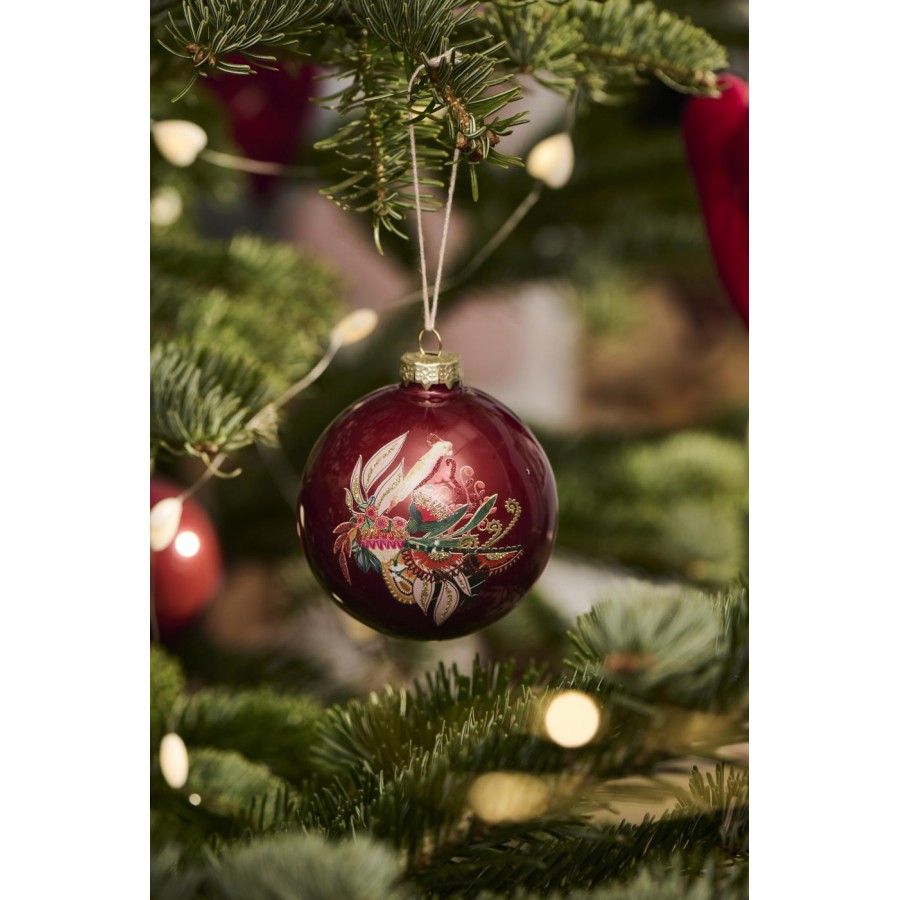 Новогодний шар Christmas parrot motifs and glitter в асс.