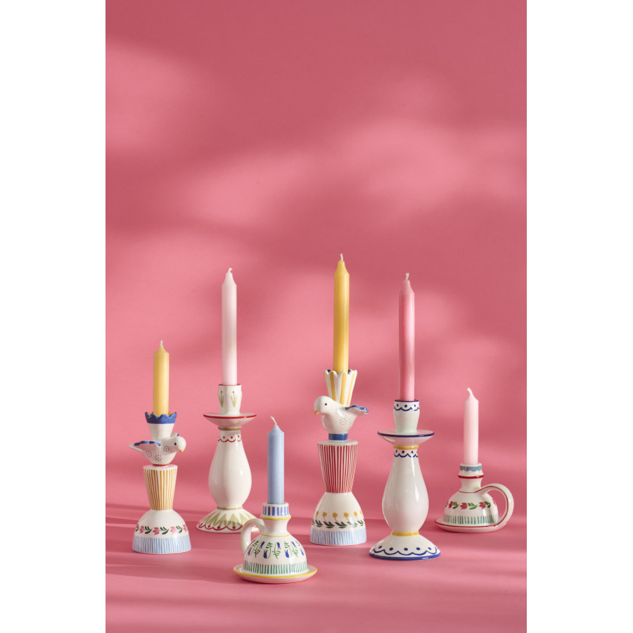 Подсвечник white red and green pattern для свечи d 2,2 см