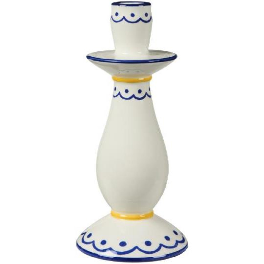 Подсвечник white blue and yellow pattern для свечи d 2,2 см