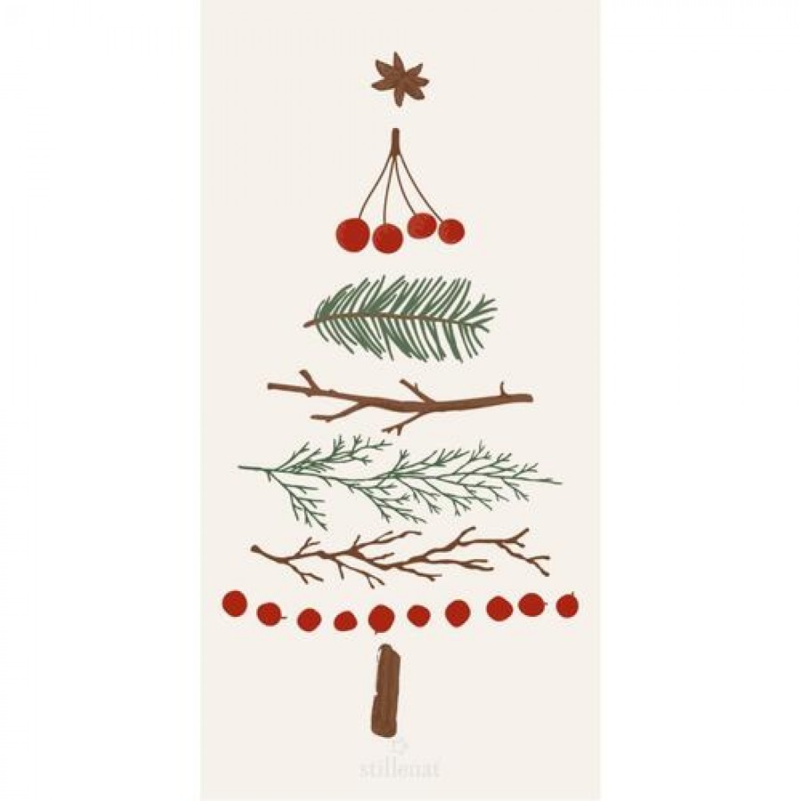 Салфетки бумажные Christmas tree nature 40х40 см, 16 шт